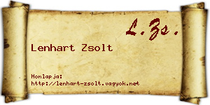 Lenhart Zsolt névjegykártya