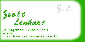 zsolt lenhart business card